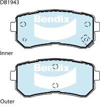 Bendix USA DB1943 4WD Brake Pad Set, disc brake DB19434WD: Buy near me in Poland at 2407.PL - Good price!