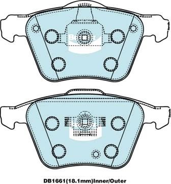 Bendix USA DB1661 -4WD Brake Pad Set, disc brake DB16614WD: Buy near me in Poland at 2407.PL - Good price!