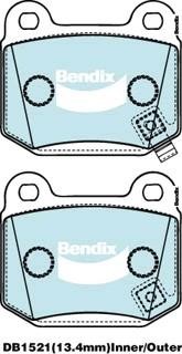 Bendix USA DB1521 GCT Brake Pad Set, disc brake DB1521GCT: Buy near me in Poland at 2407.PL - Good price!