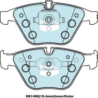 Bendix USA DB1498 EURO+ Гальмівні колодки, комплект DB1498EURO: Приваблива ціна - Купити у Польщі на 2407.PL!