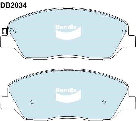 Bendix USA DB2034 GCT Гальмівні колодки, комплект DB2034GCT: Приваблива ціна - Купити у Польщі на 2407.PL!