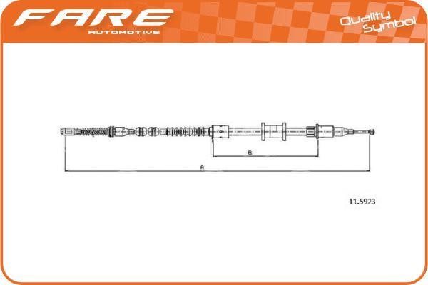 Fare 18656 Cable Pull, parking brake 18656: Buy near me in Poland at 2407.PL - Good price!