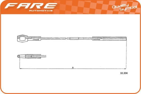 Fare 24887 Cable Pull, clutch control 24887: Buy near me in Poland at 2407.PL - Good price!