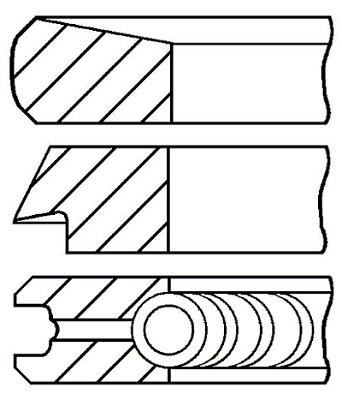 Wilmink Group WG1186650 Кільця поршневі, комплект WG1186650: Приваблива ціна - Купити у Польщі на 2407.PL!