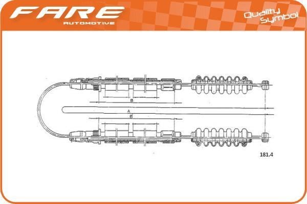 Fare 18014 Cable Pull, parking brake 18014: Buy near me in Poland at 2407.PL - Good price!