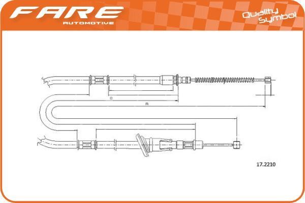 Fare 18496 Cable Pull, parking brake 18496: Buy near me in Poland at 2407.PL - Good price!