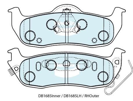 Bendix USA DB1685 -4WD Scheibenbremsbeläge, Set DB16854WD: Kaufen Sie zu einem guten Preis in Polen bei 2407.PL!