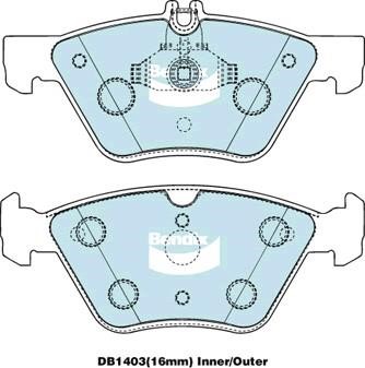 Bendix USA DB1403 GCT Гальмівні колодки, комплект DB1403GCT: Приваблива ціна - Купити у Польщі на 2407.PL!