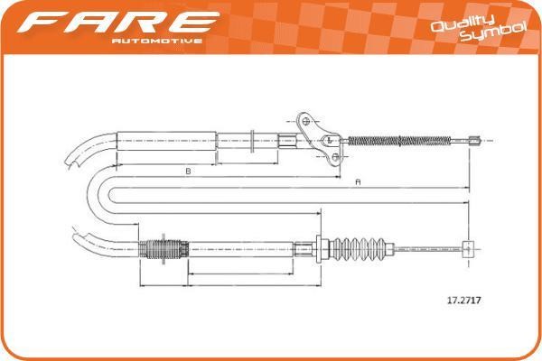 Fare 18370 Cable Pull, parking brake 18370: Buy near me in Poland at 2407.PL - Good price!
