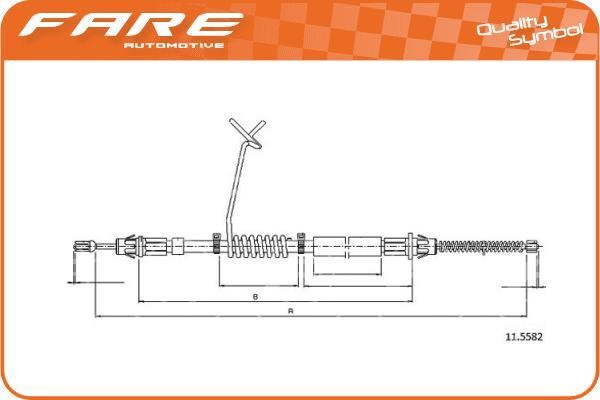 Fare 18274 Cable Pull, parking brake 18274: Buy near me in Poland at 2407.PL - Good price!