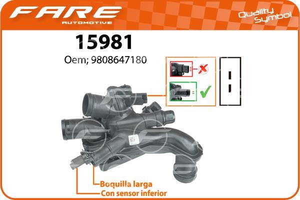 Fare 15981 Thermostat, coolant 15981: Buy near me in Poland at 2407.PL - Good price!