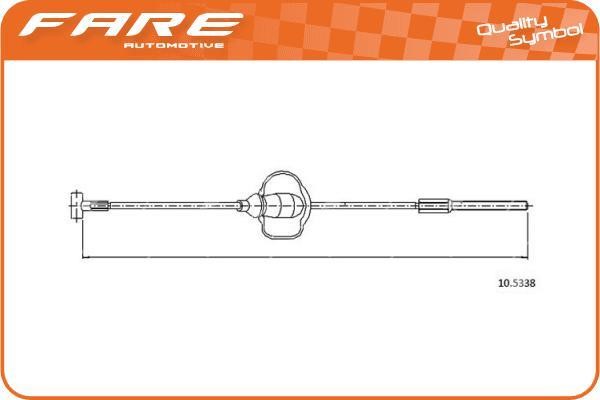 Fare 18289 Cable Pull, parking brake 18289: Buy near me in Poland at 2407.PL - Good price!