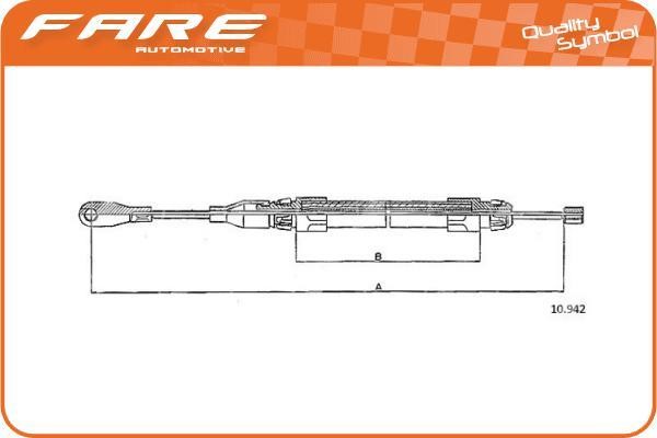 Fare 17899 Cable Pull, parking brake 17899: Buy near me in Poland at 2407.PL - Good price!
