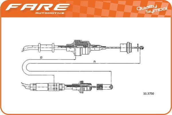 Fare 24838 Cable Pull, clutch control 24838: Buy near me in Poland at 2407.PL - Good price!