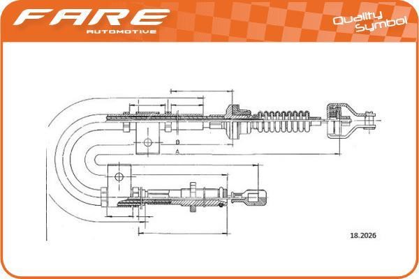 Fare 24677 Cable Pull, clutch control 24677: Buy near me in Poland at 2407.PL - Good price!
