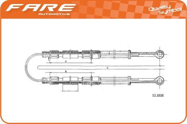 Fare 18937 Cable Pull, parking brake 18937: Buy near me in Poland at 2407.PL - Good price!