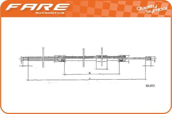 Fare 18780 Cable Pull, parking brake 18780: Buy near me in Poland at 2407.PL - Good price!