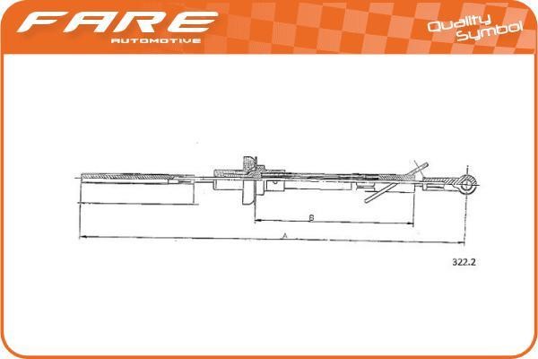 Fare 24486 Cable Pull, clutch control 24486: Buy near me in Poland at 2407.PL - Good price!