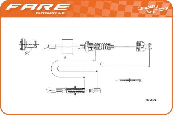 Fare 24678 Cable Pull, clutch control 24678: Buy near me in Poland at 2407.PL - Good price!