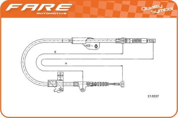 Fare 18544 Cable Pull, parking brake 18544: Buy near me in Poland at 2407.PL - Good price!