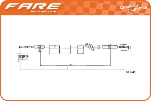 Fare 17999 Cable Pull, parking brake 17999: Buy near me in Poland at 2407.PL - Good price!