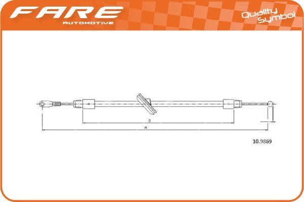 Fare 17995 Cable Pull, parking brake 17995: Buy near me in Poland at 2407.PL - Good price!