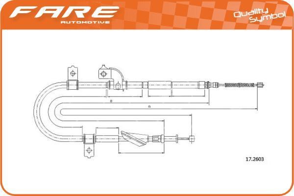 Fare 18965 Cable Pull, parking brake 18965: Buy near me in Poland at 2407.PL - Good price!