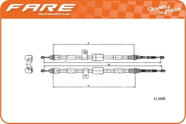 Fare 18242 Cable Pull, parking brake 18242: Buy near me in Poland at 2407.PL - Good price!