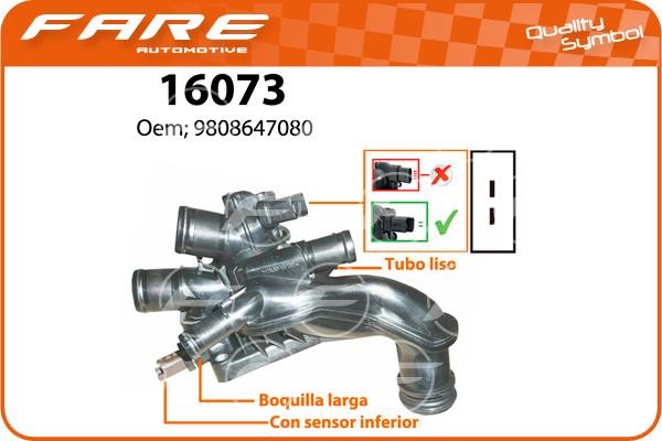 Fare 16073 Thermostat, coolant 16073: Buy near me in Poland at 2407.PL - Good price!