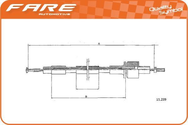 Fare 24588 Cable Pull, clutch control 24588: Buy near me in Poland at 2407.PL - Good price!