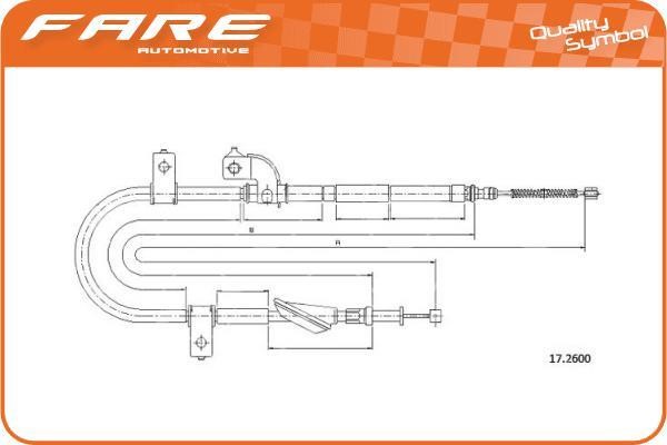 Fare 18968 Cable Pull, parking brake 18968: Buy near me in Poland at 2407.PL - Good price!