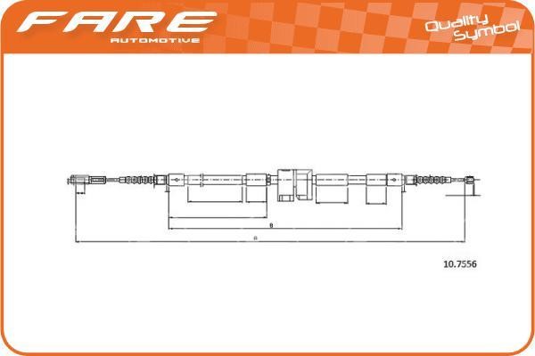 Fare 17753 Cable Pull, parking brake 17753: Buy near me in Poland at 2407.PL - Good price!