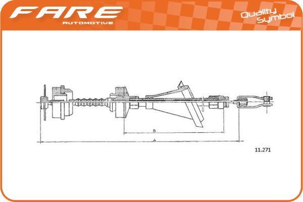 Fare 24746 Cable Pull, clutch control 24746: Buy near me in Poland at 2407.PL - Good price!