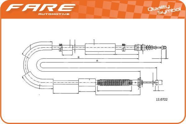 Fare 18112 Cable Pull, parking brake 18112: Buy near me in Poland at 2407.PL - Good price!