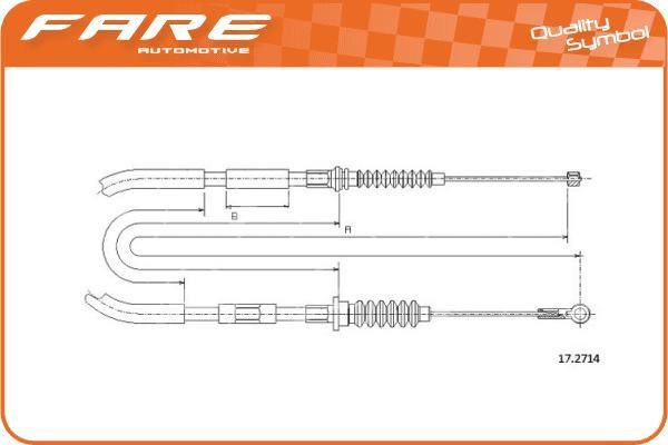 Fare 18366 Cable Pull, parking brake 18366: Buy near me at 2407.PL in Poland at an Affordable price!