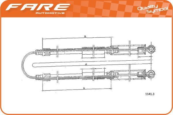 Fare 18013 Cable Pull, parking brake 18013: Buy near me in Poland at 2407.PL - Good price!