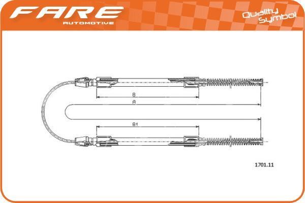 Fare 18058 Cable Pull, parking brake 18058: Buy near me in Poland at 2407.PL - Good price!