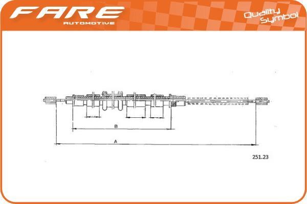 Fare 17676 Cable Pull, parking brake 17676: Buy near me in Poland at 2407.PL - Good price!