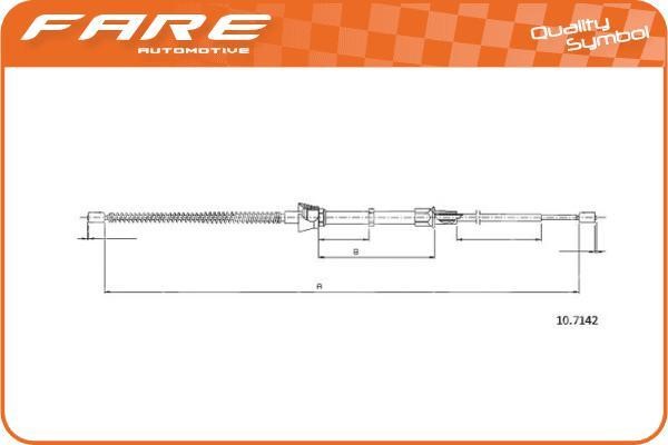 Fare 19301 Cable Pull, parking brake 19301: Buy near me in Poland at 2407.PL - Good price!