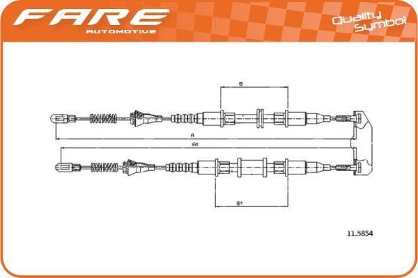 Fare 18637 Cable Pull, parking brake 18637: Buy near me in Poland at 2407.PL - Good price!