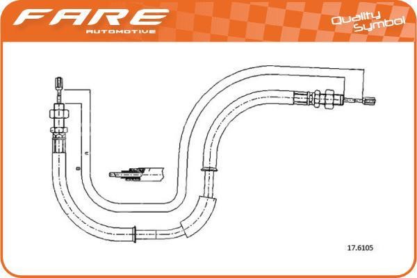 Fare 19333 Cable Pull, parking brake 19333: Buy near me in Poland at 2407.PL - Good price!