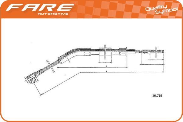 Fare 19226 Cable Pull, parking brake 19226: Buy near me in Poland at 2407.PL - Good price!
