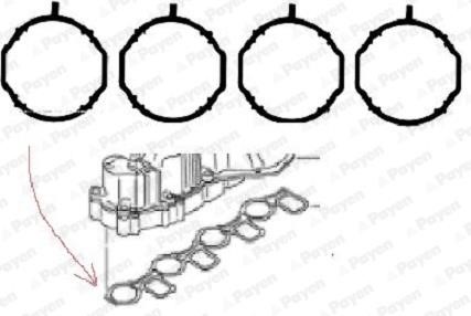 Wilmink Group WG1497655 Intake manifold gaskets, kit WG1497655: Buy near me in Poland at 2407.PL - Good price!