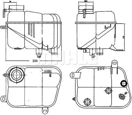 Wilmink Group WG2184284 Expansion Tank, coolant WG2184284: Buy near me in Poland at 2407.PL - Good price!