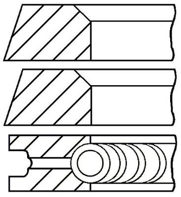 Wilmink Group WG1187313 Кільця поршневі, комплект WG1187313: Приваблива ціна - Купити у Польщі на 2407.PL!