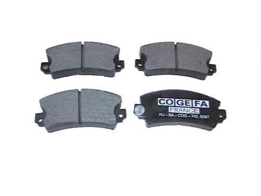 Cogefa France 742.5067B Brake Pad Set, disc brake 7425067B: Buy near me in Poland at 2407.PL - Good price!