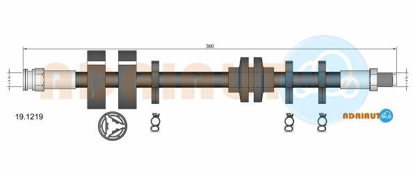 Adriauto 19.1219 Тормозной шланг 191219: Отличная цена - Купить в Польше на 2407.PL!