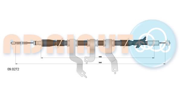 Adriauto 09.0272 Трос стояночного тормоза 090272: Отличная цена - Купить в Польше на 2407.PL!