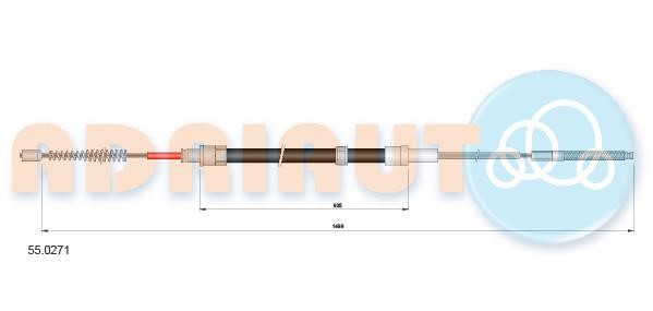 Adriauto 55.0271 Cable Pull, parking brake 550271: Buy near me in Poland at 2407.PL - Good price!