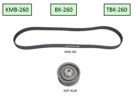 KM KM-KMB-260 Zestaw paska rozrządu KMKMB260: Dobra cena w Polsce na 2407.PL - Kup Teraz!